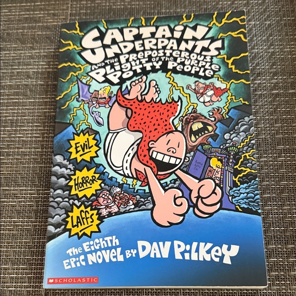 Scholastic Captain Underpants Comic with Red and Blue Cover